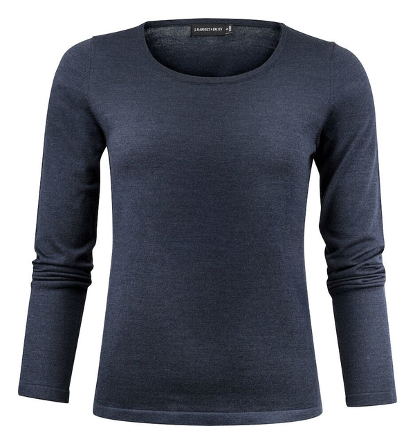 MERINO U - NECK WOMAN NAVY XS - Suomen Brodeeraus