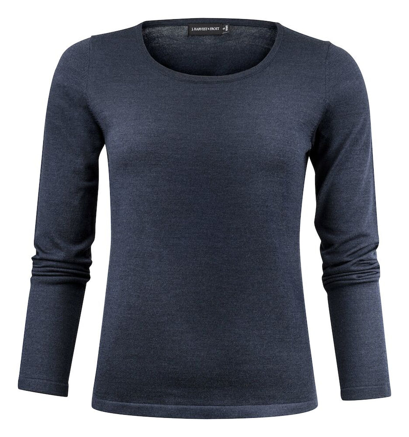 MERINO U - NECK WOMAN NAVY XS - Suomen Brodeeraus