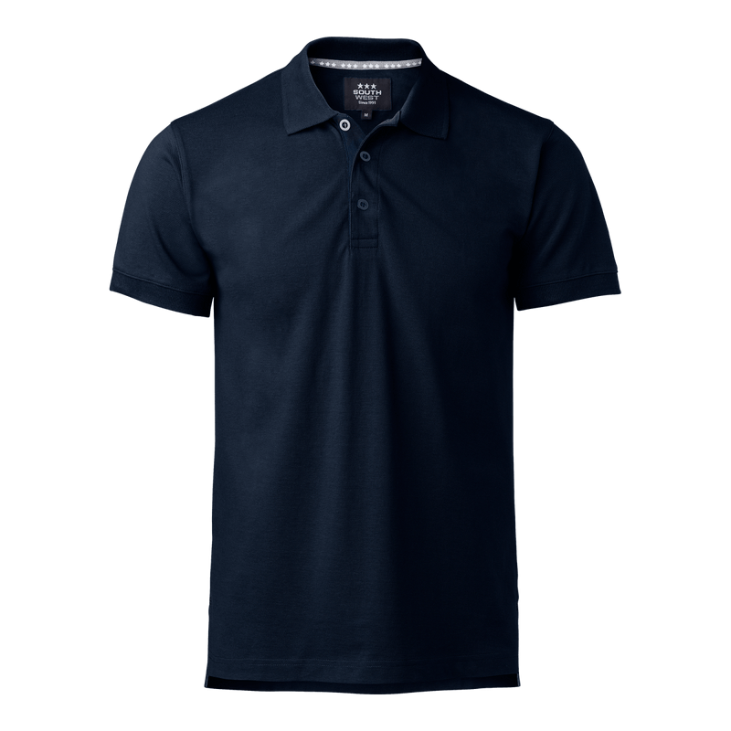 Morris solid Polo Blue - Suomen Brodeeraus