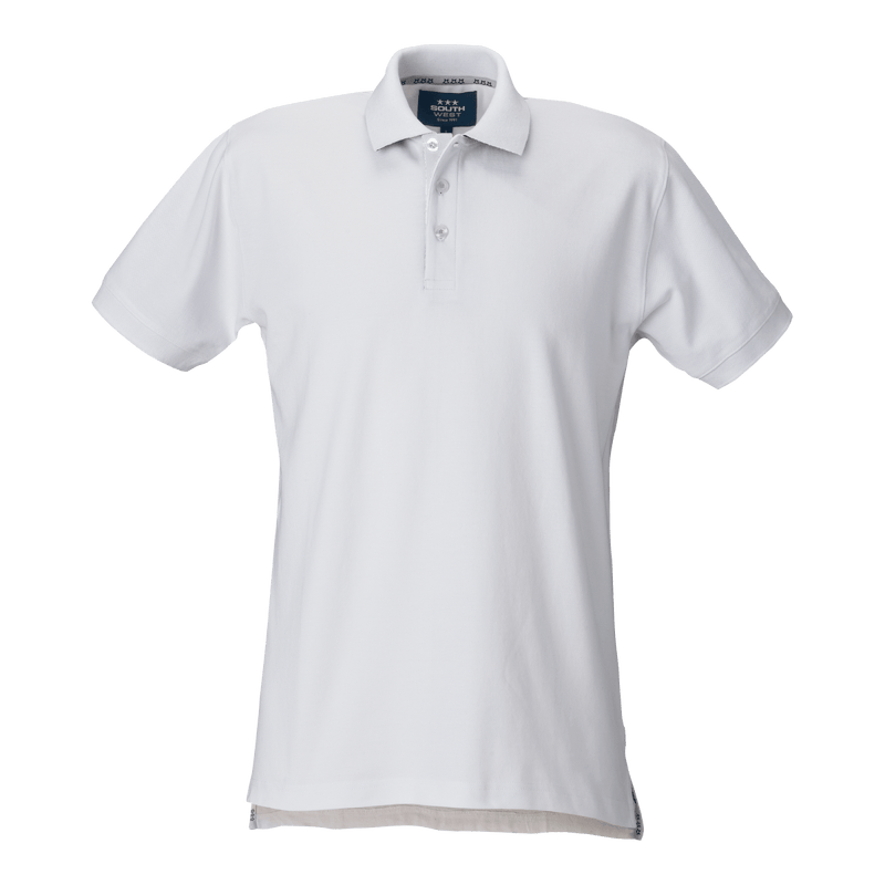 Morris solid Polo White - Suomen Brodeeraus