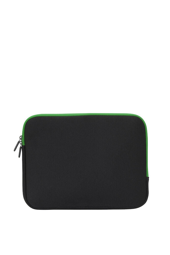 NEOPREN COMPUTERCASE BLACK / GREE - Suomen Brodeeraus