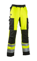 Safety trousers, white-yellow