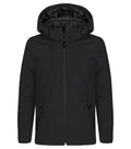 Padded Hoody Softshell JR Black - Suomen Brodeeraus