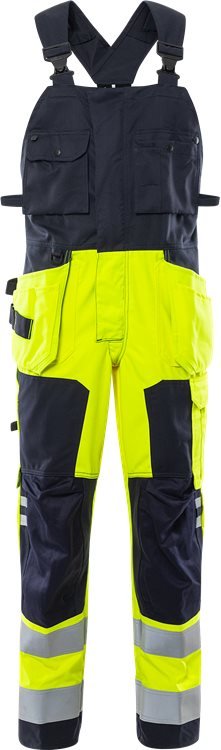 Palosuojattu Flamestat high vis avosuoja lk 2 1075 ATHS Neonkeltainen/Tummansininen - Suomen Brodeeraus