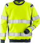 Palosuojattu Flamestat high vis collegepusero lk 3 7076 SFLH Neonkeltainen/Tummansininen - Suomen Brodeeraus