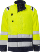 Palosuojattu Flamestat high vis fleecetakki lk 3 4063 ATF Neonkeltainen/Tummansininen - Suomen Brodeeraus
