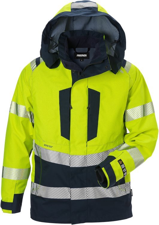 Palosuojattu flamestat high vis GORE - TEX PYRAD® kuoritakki lk 3 4095 GXE Neonkeltainen/Tummansininen - Suomen Brodeeraus