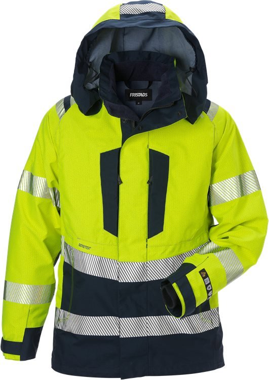 Palosuojattu flamestat high vis GORE - TEX PYRAD® kuoritakki naisten lk 3 4195 GXE Neonkeltainen/Tummansininen - Suomen Brodeeraus