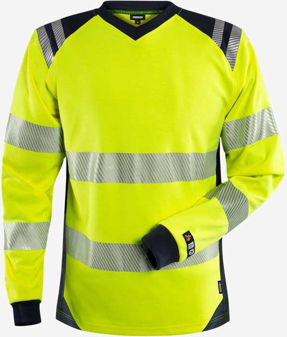 Palosuojattu flamestat high vis t - paita naisten lk 3 7357 TFL Neonkeltainen/Tummansininen - Suomen Brodeeraus