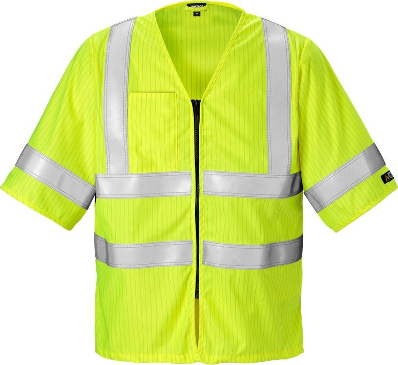 Palosuojattu High vis liivi lk 3 5023 FHA Neonkeltainen - Suomen Brodeeraus