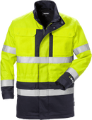 Palosuojattu High vis parkatakki lk 3 4589 FLAM Neonkeltainen/Tummansininen - Suomen Brodeeraus