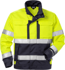 Palosuojattu High vis takki lk 3 4584 FLAM Neonkeltainen/Tummansininen - Suomen Brodeeraus
