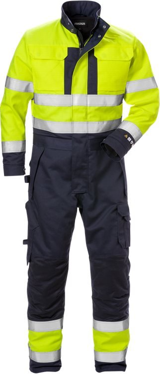 Palosuojattu High vis talviumpisuoja lk 3 8088 FLAM Neonkeltainen/Tummansininen - Suomen Brodeeraus