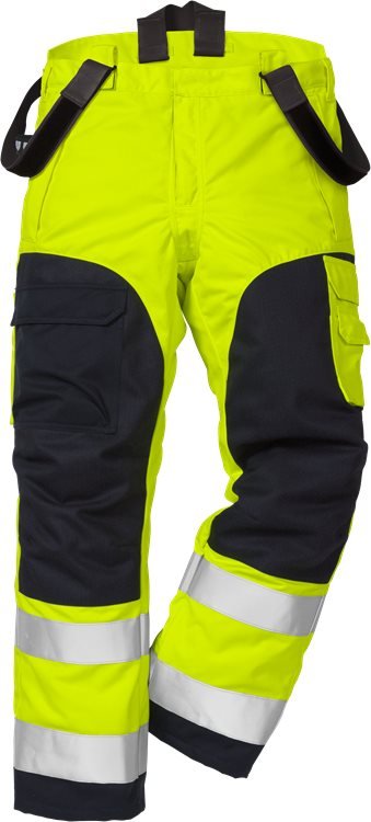 Palosuojatut Flamestat high vis talvihousut lk 2 2085 ATHS Neonkeltainen/Tummansininen - Suomen Brodeeraus