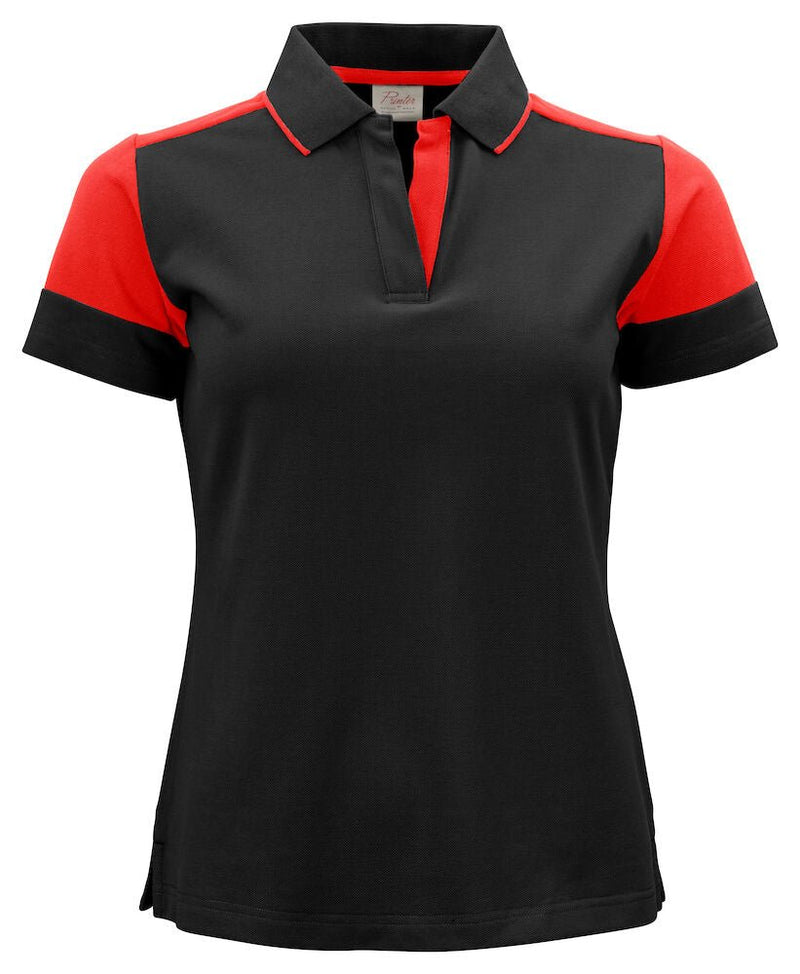 PRIME POLO LADY BLACK/ RED - Suomen Brodeeraus