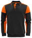 PRIME POLOSWEATER BLACK/ ORANG - Suomen Brodeeraus