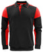 PRIME POLOSWEATER BLACK/ RED - Suomen Brodeeraus