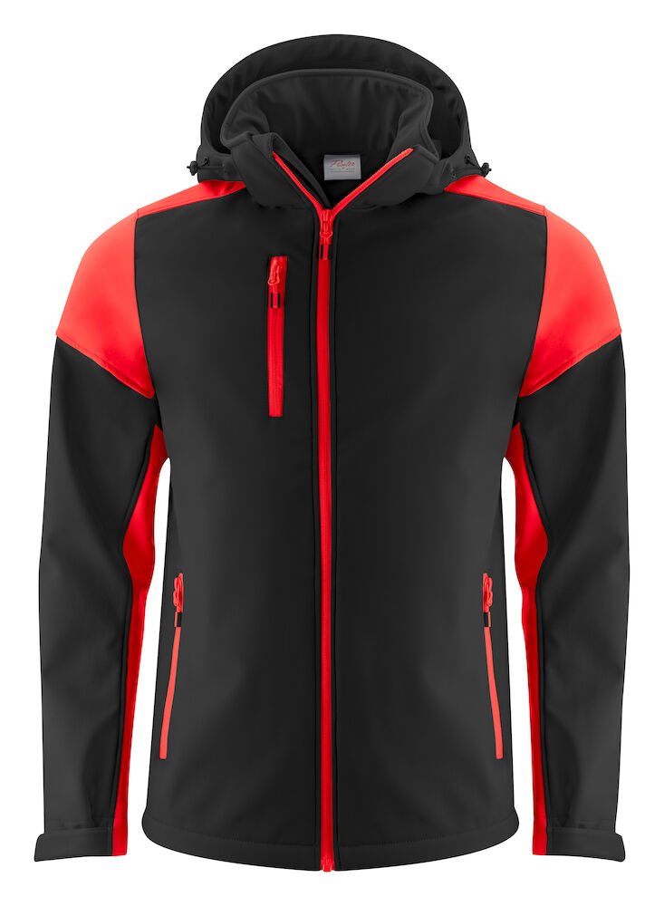 PRIME SOFTSHELL BLACK/ RED - Suomen Brodeeraus