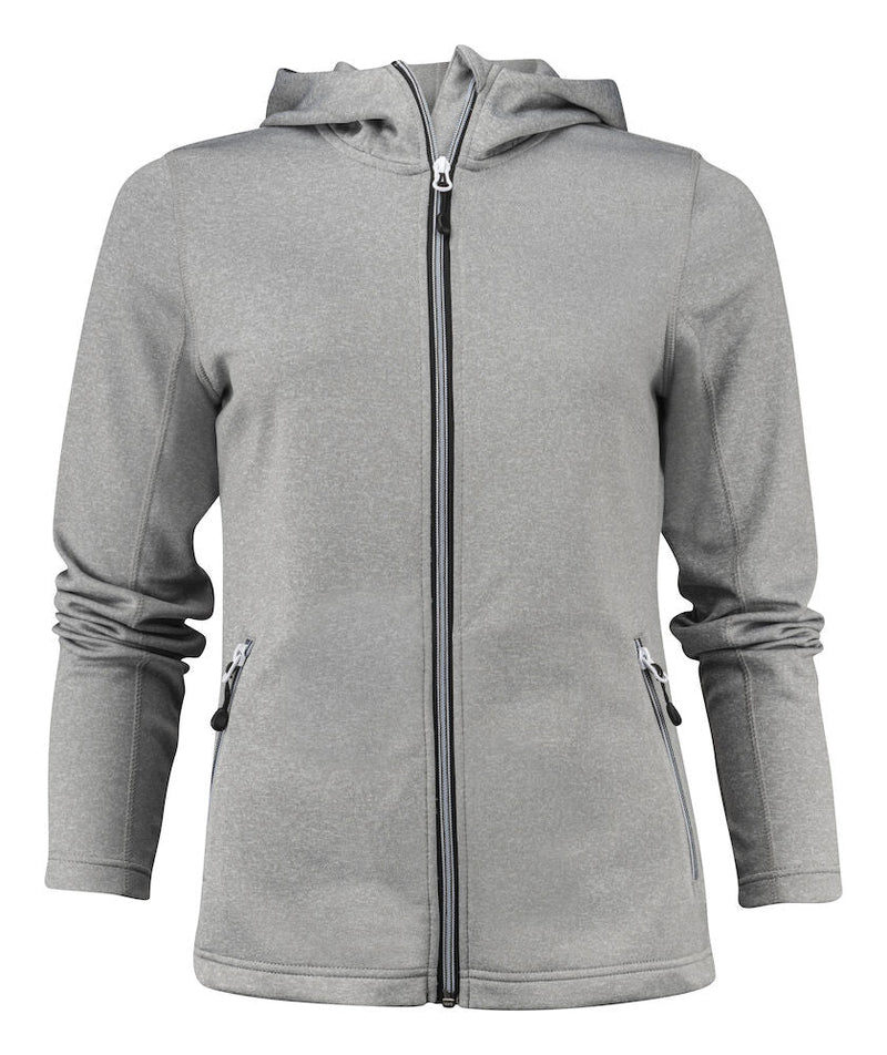 PRINTER LAYBACK HOODIE LADY GREY MELANGE - Suomen Brodeeraus