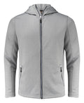 PRINTER LAYBACK HOODIE MEN GREY MELANGE - Suomen Brodeeraus