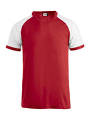 Raglan Tee red/white - Suomen Brodeeraus