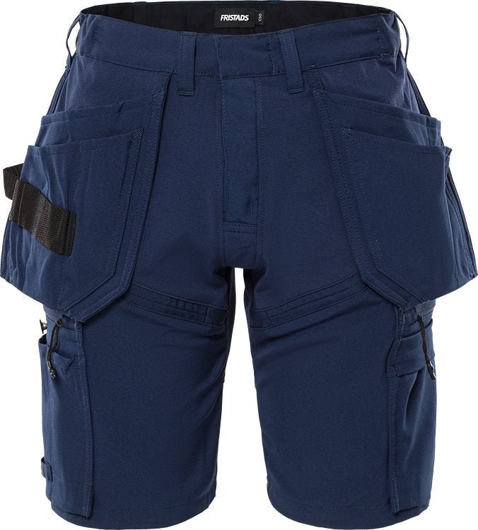 Rakentajan stretch shortsit 2598 LWS Tummansininen - Suomen Brodeeraus