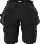 Rakentajan stretch shortsit naisten 2601 GLWS Musta - Suomen Brodeeraus