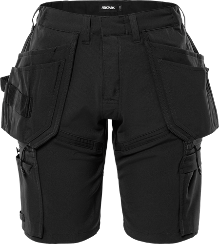 Rakentajan stretch shortsit naisten 2601 GLWS Musta - Suomen Brodeeraus