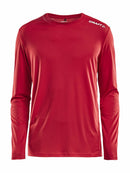 Rush LS Tee Bright red - Suomen Brodeeraus