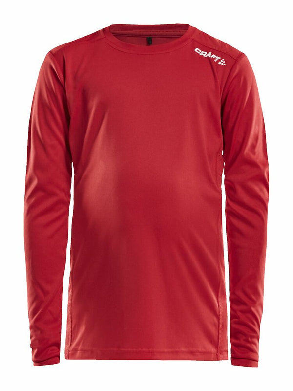 Rush LS Tee Jr Bright red - Suomen Brodeeraus