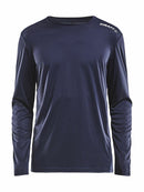 Rush LS Tee Navy - Suomen Brodeeraus