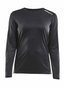 Rush LS Tee Women Black - Suomen Brodeeraus