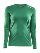 Rush LS Tee Women Team green - Suomen Brodeeraus