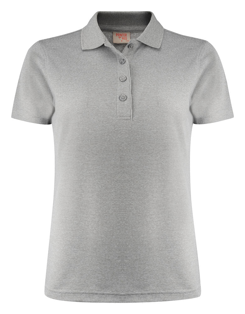 Smash Polo lady Grey melange XL - Suomen Brodeeraus