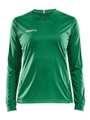Squad Jersey Solid LS W Team green - Suomen Brodeeraus