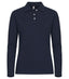 Stretch Premium Polo Lady L/S Dark navy - Suomen Brodeeraus