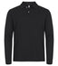 Stretch Premium Polo L/S Black - Suomen Brodeeraus