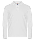 Stretch Premium Polo L/S White - Suomen Brodeeraus