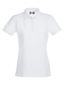 Stretch Premium polo women White - Suomen Brodeeraus