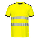 T181 Hi-Vis Vision T-paita kelta-musta, M - Suomen Brodeeraus