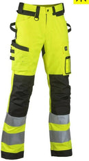 Turva stretch housut, hv - keltainen - Suomen Brodeeraus