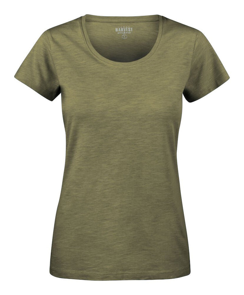 Twoville Lady Organic Slub U - neck Moss Green - Suomen Brodeeraus