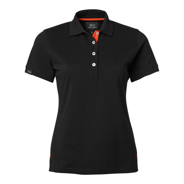 Wera Polo w Black/Orange - Suomen Brodeeraus