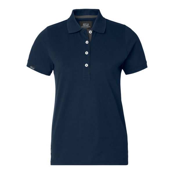 Wera Polo w Navy/Grey - Suomen Brodeeraus