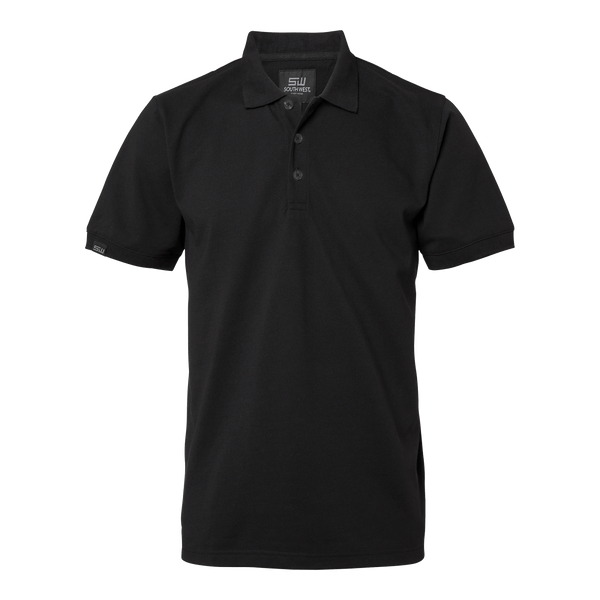 Weston solid Polo Black - Suomen Brodeeraus