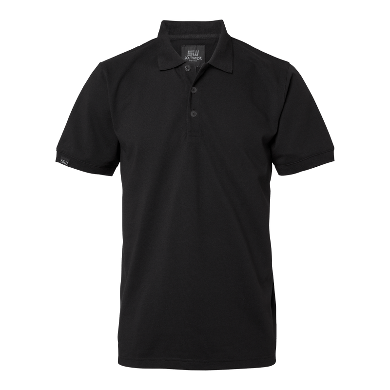 Weston solid Polo Black - Suomen Brodeeraus