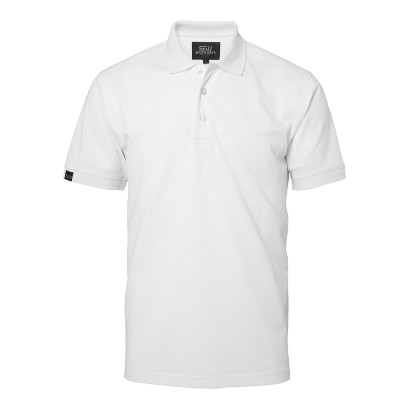 Weston solid Polo White - Suomen Brodeeraus