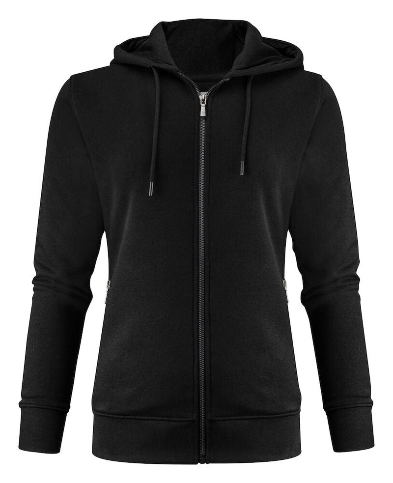 WESTWOOD HEIGHTS WOMAN ZIP HOODIE BLACK XS - Suomen Brodeeraus