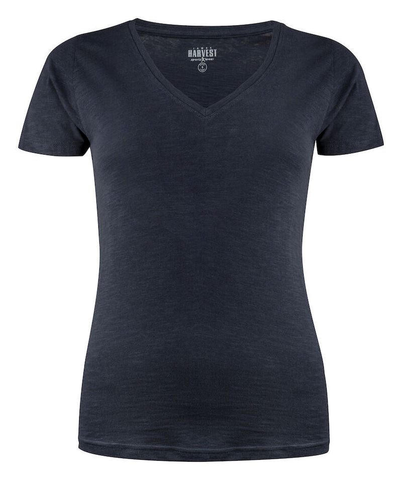 Whailford Lady Organic Slub V - neck Navy M - Suomen Brodeeraus