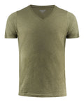 Whailford Organic Slub V - neck Moss Green - Suomen Brodeeraus